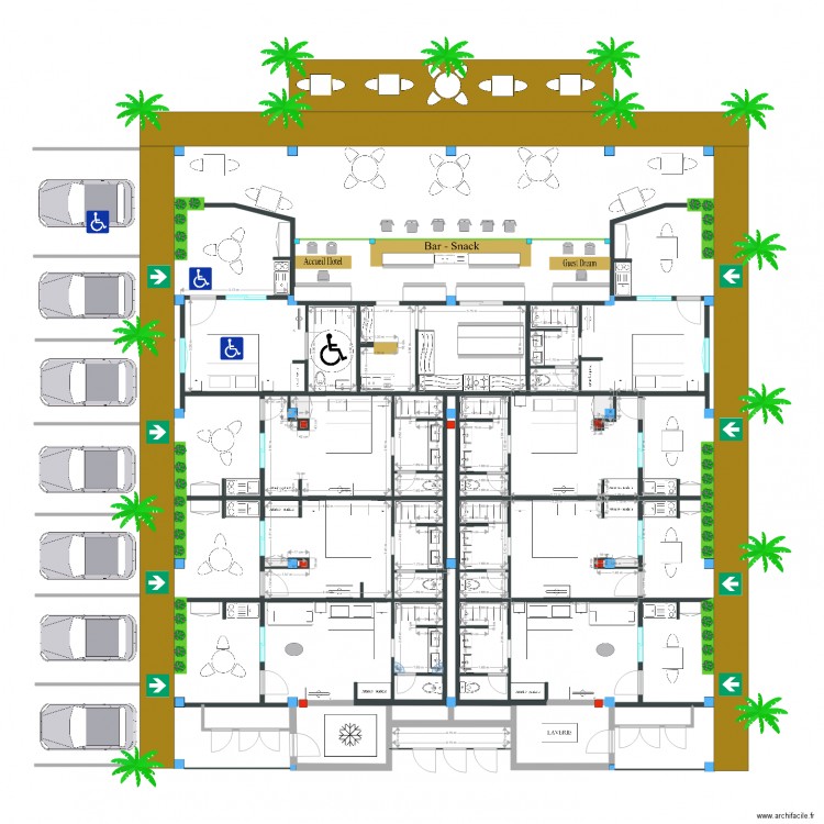 hotel 1 Plan dessiné par wild frederic