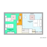 Etage Glycine avec meubles et lits séparés avec toilette 03 03 2023