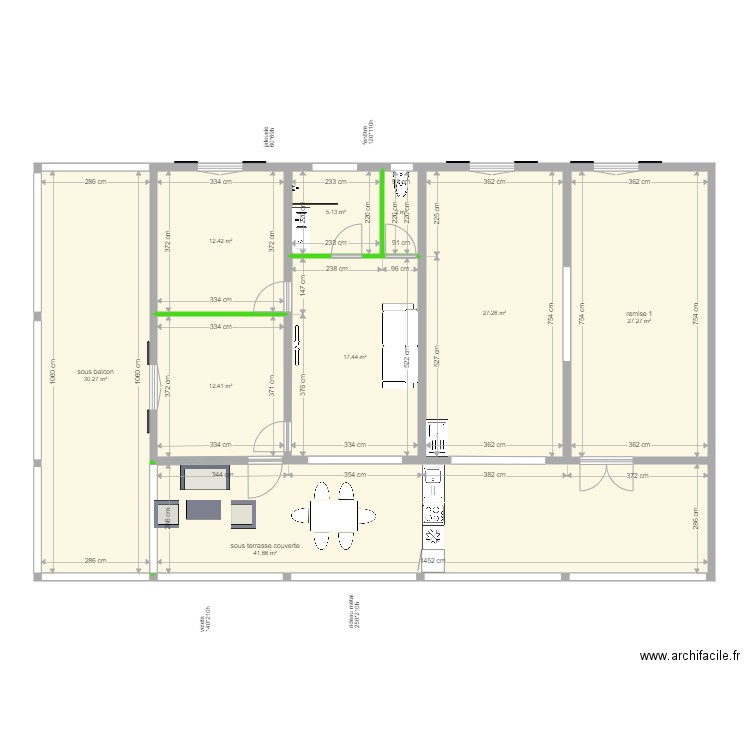  sous sol total  maison gwada version brut v3. Plan de 0 pièce et 0 m2