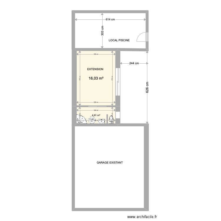 REBUFFAT EXTENSION 10/10. Plan de 8 pièces et 176 m2