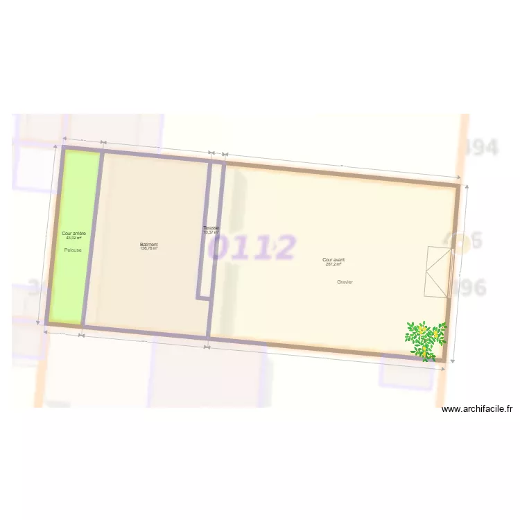 URBA Plan Masse OK 91 MASSY AV MARECHAL LECLERC PROJET 250522 V ARL VRAIES COTES. Plan de 