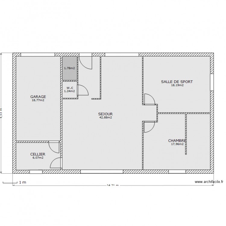 M Grevellec et Melle Busati. Plan de 0 pièce et 0 m2