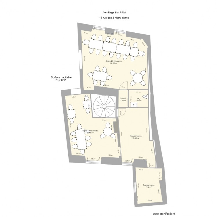 Projet restaurant 1. Plan de 0 pièce et 0 m2