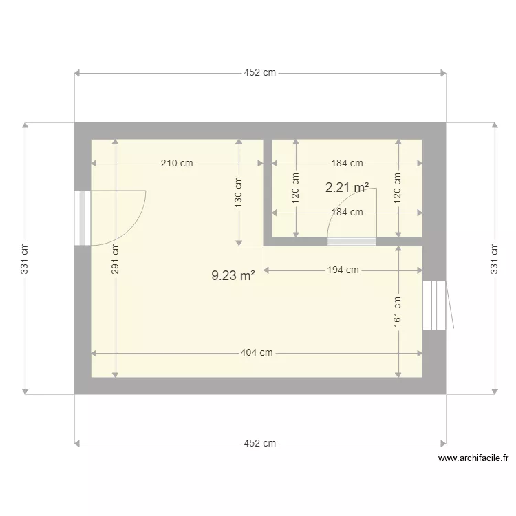 Chambre St Andr&eacute;. Plan de 
