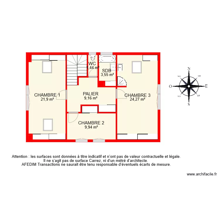 BI 7544 ETAGE . Plan de 