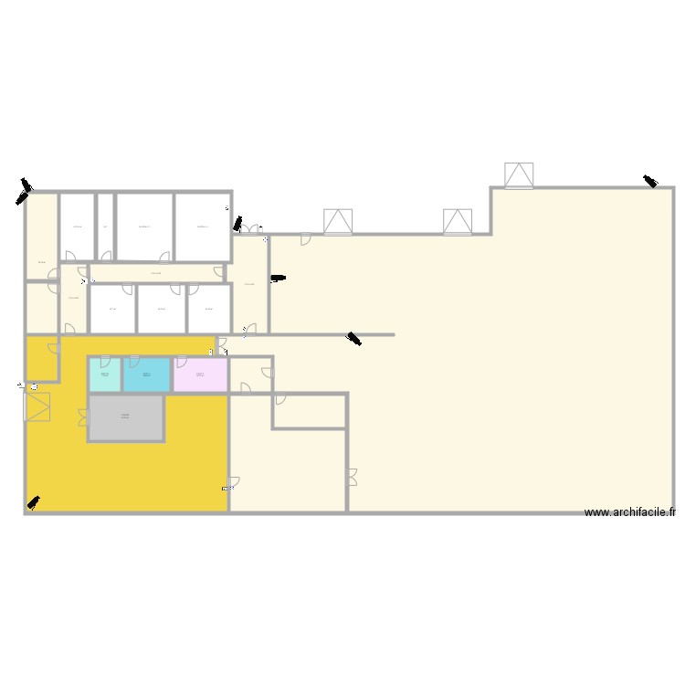 SGI. Plan de 21 pièces et 1363 m2