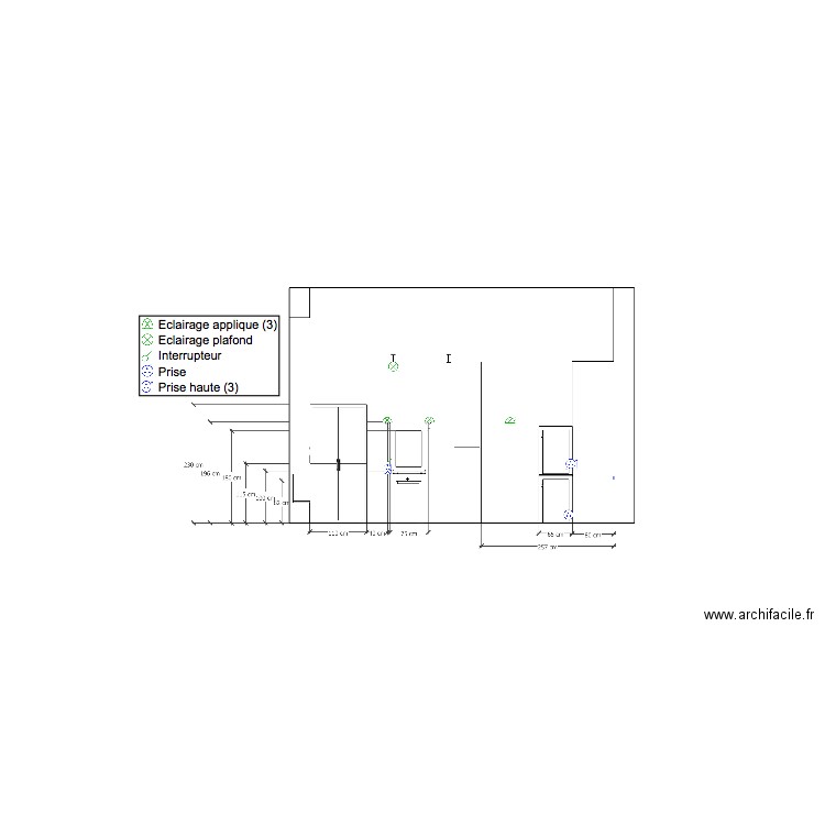 élévation lavabo. Plan de 0 pièce et 0 m2