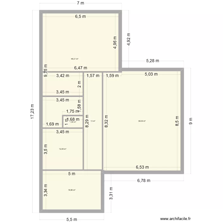 Plan Maison 2. Plan de 6  et 146 m²