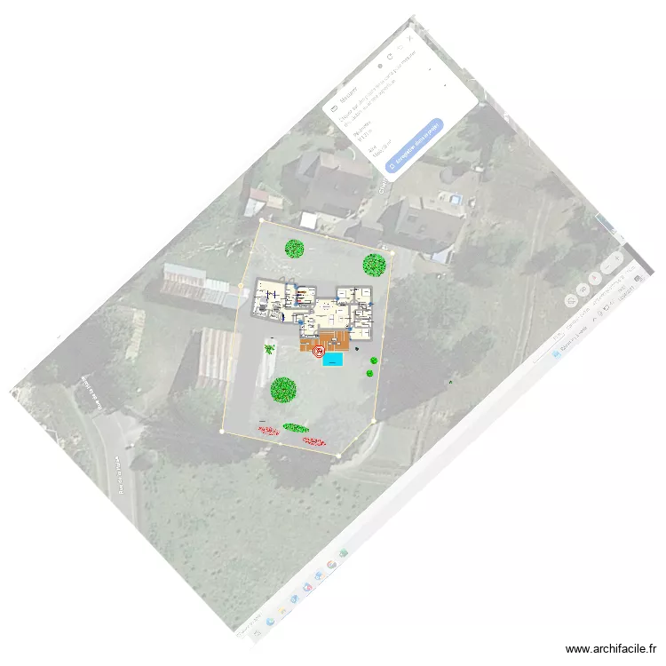 27 m avec photo. Plan de 