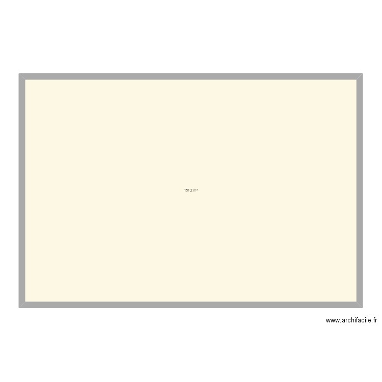 Test 1. Plan de 1 pièce et 151 m2
