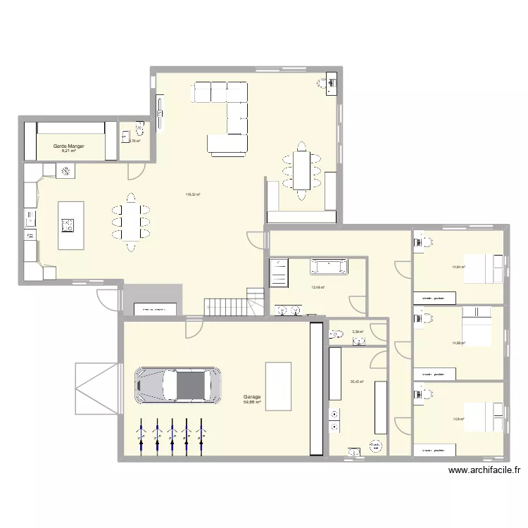 Maison test. Plan de 