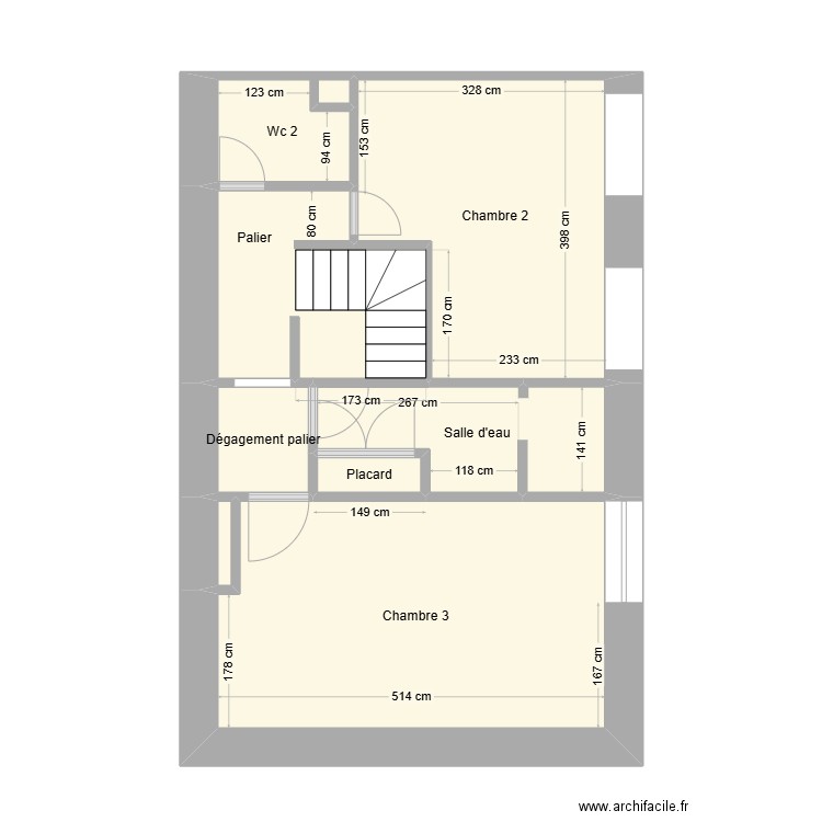 MOREL étage. Plan de 0 pièce et 0 m2