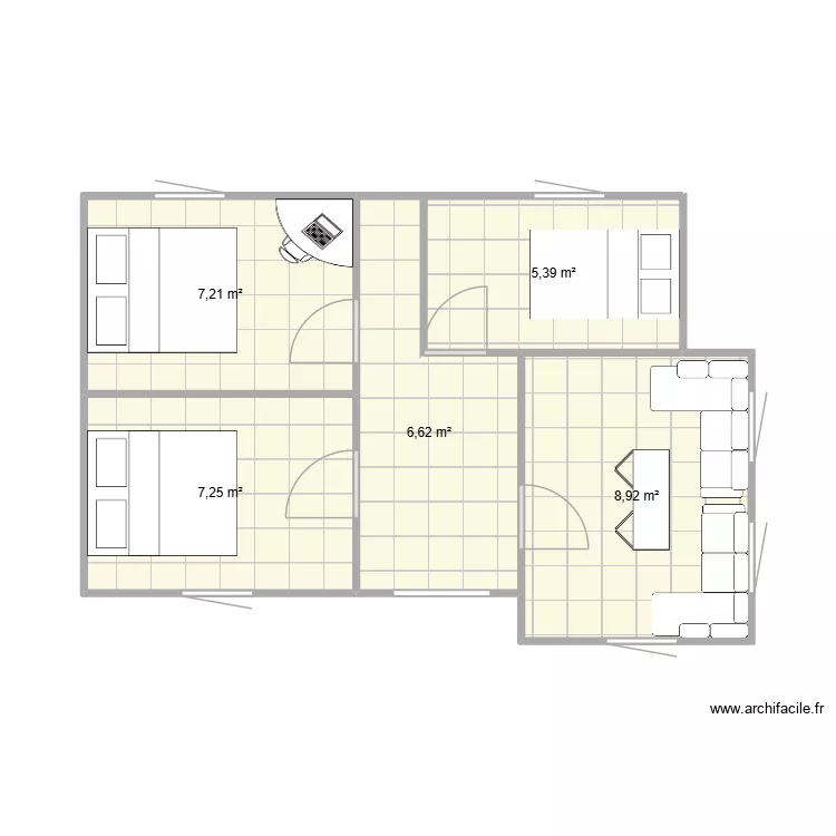 plan cherif. Plan de 5  et 35 m²