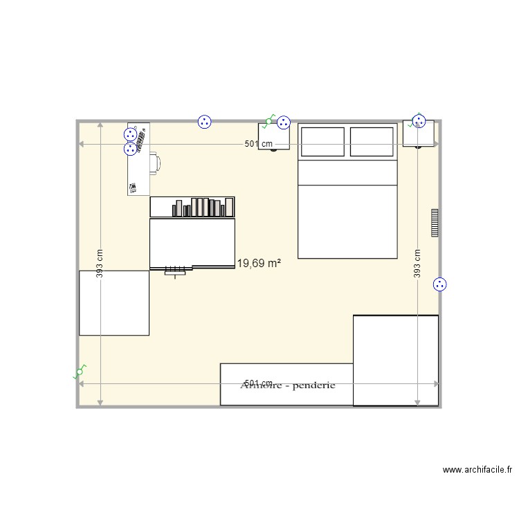 CHAMBRE BUREAU. Plan de 0 pièce et 0 m2