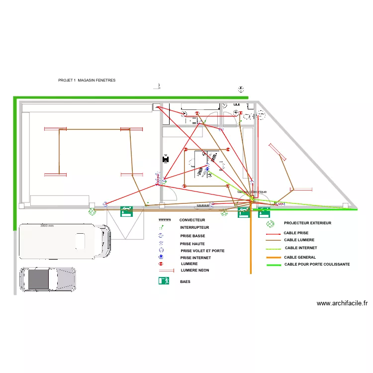 LOCAL LOCATIF 2020 electrique. Plan de 