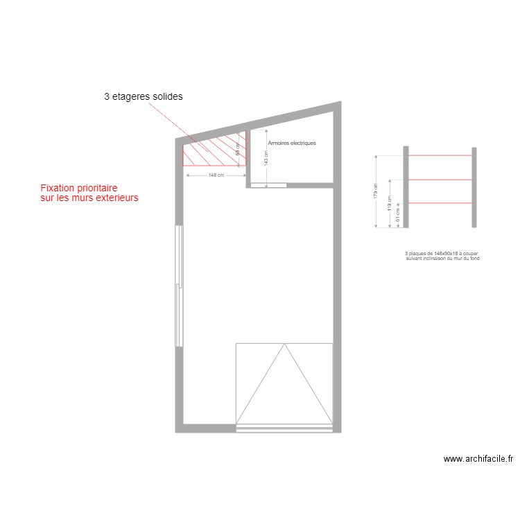 Etageres st Jean. Plan de 0 pièce et 0 m2