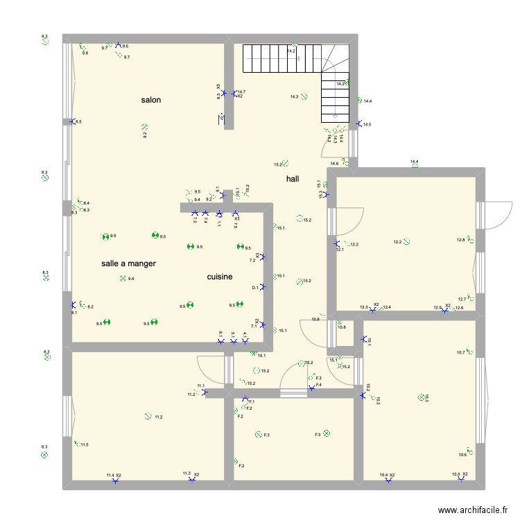 adnan. Plan de 5 pièces et 126 m2