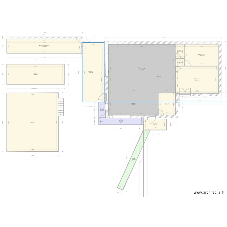 RDC Projet exterieur. Plan de 0 pièce et 0 m2