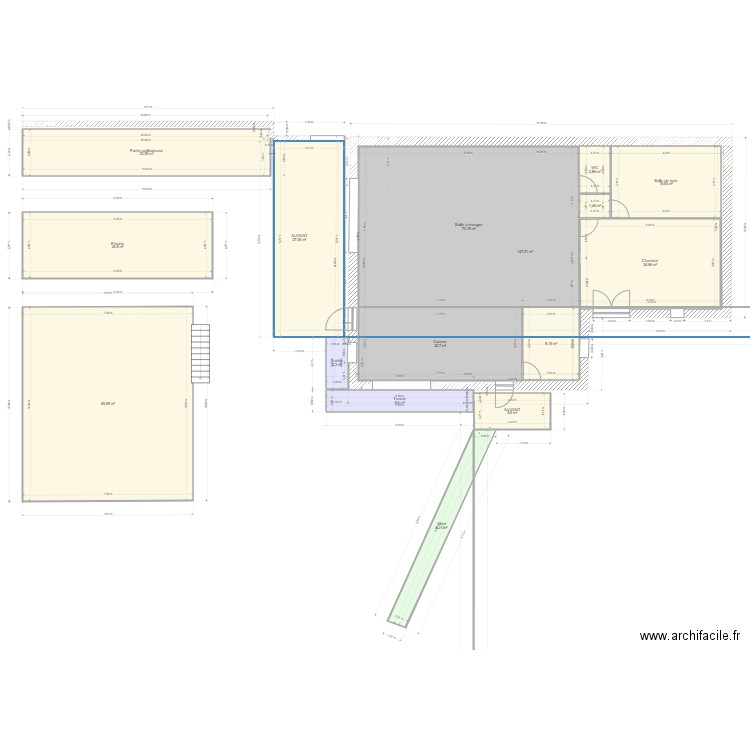 RDC Projet exterieur. Plan de 0 pièce et 0 m2