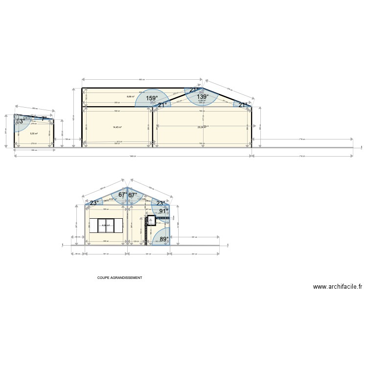 REBUFFAT COUPE 2. Plan de 10 pièces et 75 m2