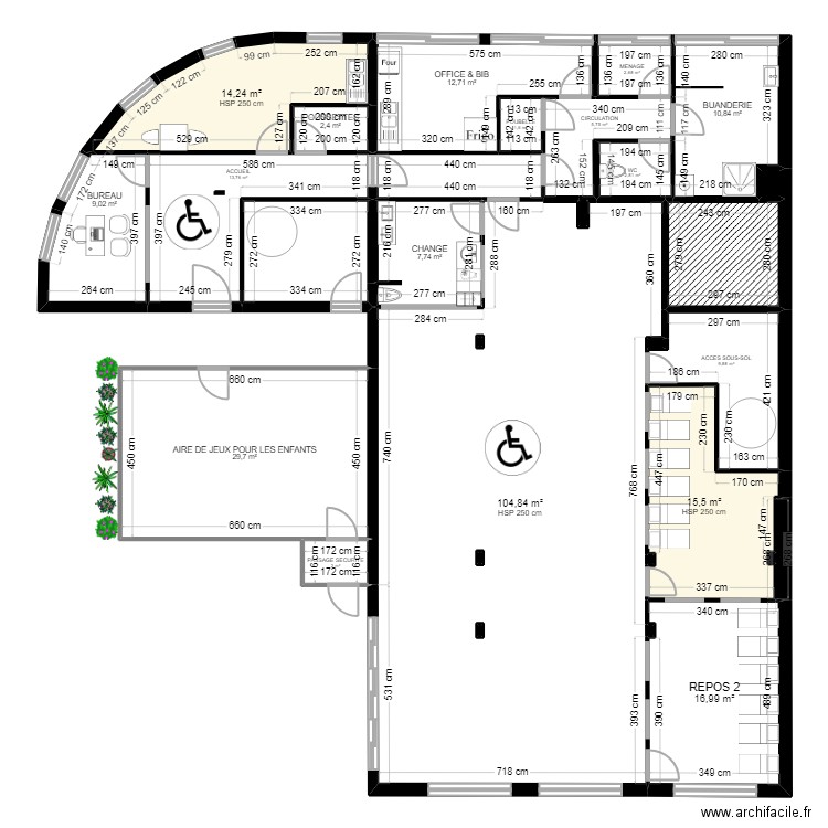  La Celle Saint Cloud Projet . Plan de 30 pièces et 286 m2