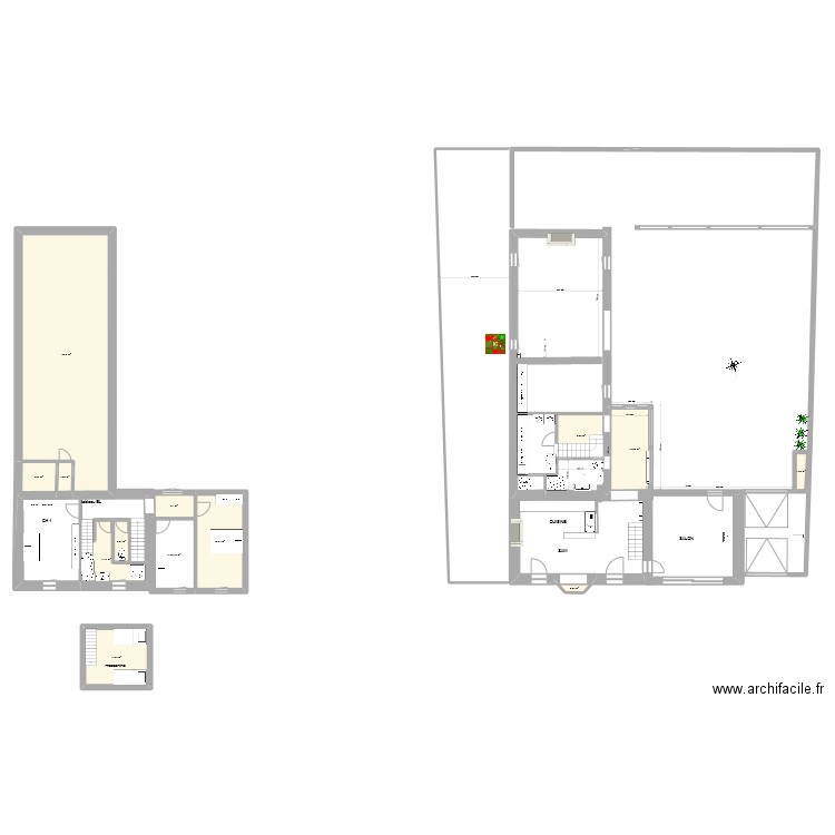 lambervez 19 08 21. Plan de 13 pièces et 141 m2