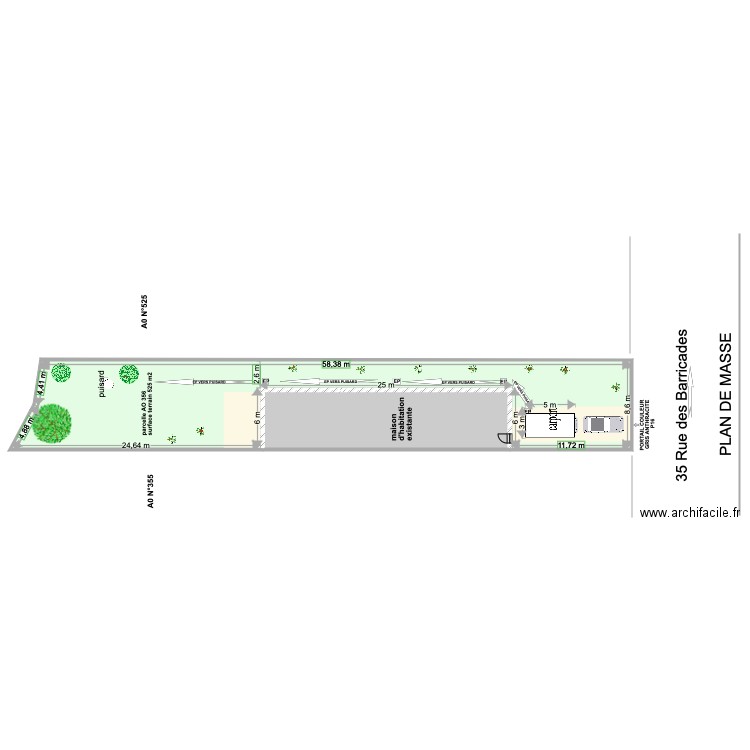 dp terrain. Plan de 0 pièce et 0 m2