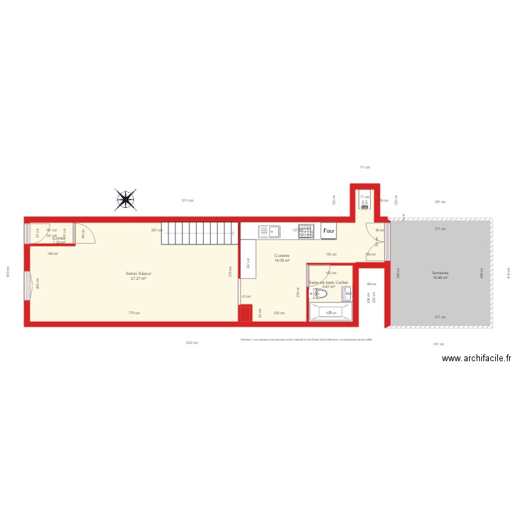 BI 3205 rdc coté. Plan de 0 pièce et 0 m2