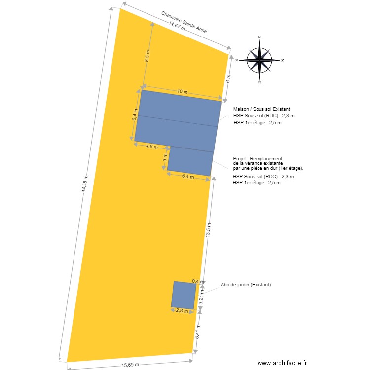 Maison Saint Thierry Plan de masse 2020. Plan de 0 pièce et 0 m2