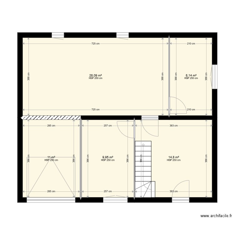 MICHEL Existant. Plan de 0 pièce et 0 m2