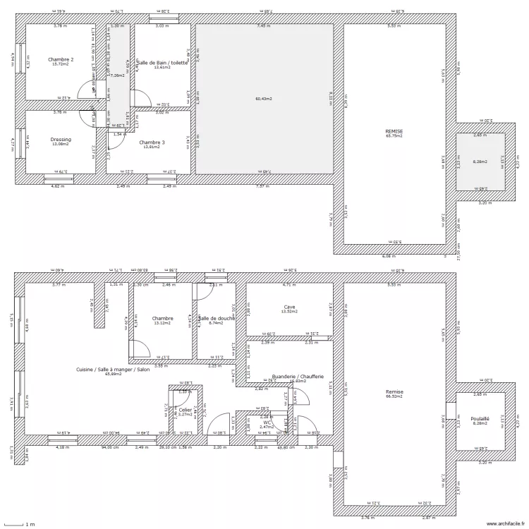 Maison BRI. Plan de 