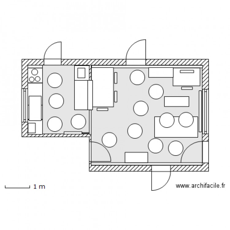 Plan séjour avec cuisine ouverte T3 BJG V 3 Déc 2011. Plan de 0 pièce et 0 m2
