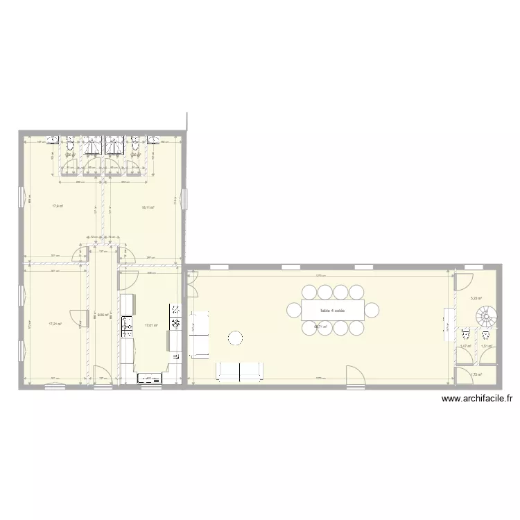 Closerie Vestiaire version 2. Plan de 