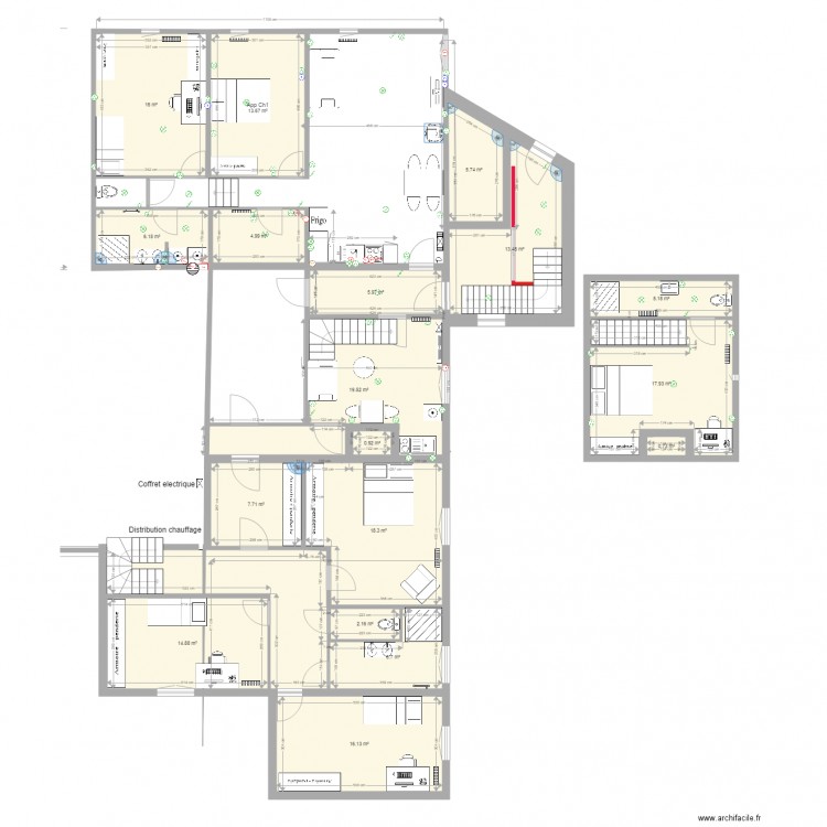 Benney 1er étage Mai 2018. Plan de 0 pièce et 0 m2