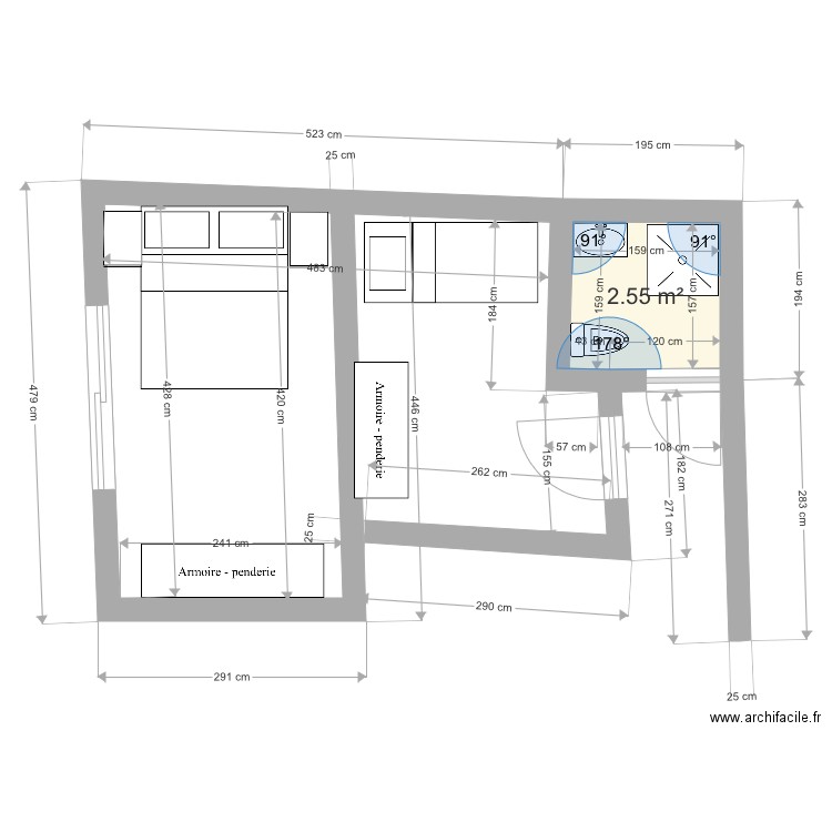 Klimt 1 Kids couloir. Plan de 0 pièce et 0 m2