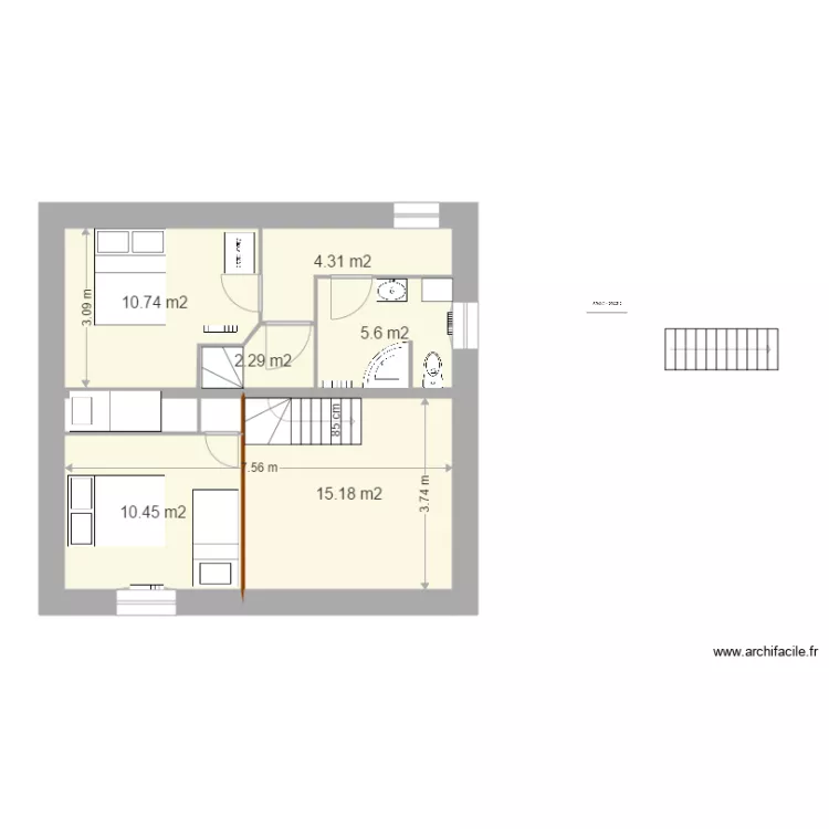 grange V27 1 er étage 19 déc cotes sdb. Plan de grange V27 1 er étage 19 déc cotes sdb. Plan de