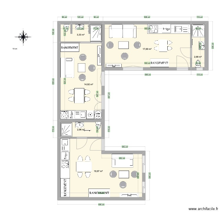 Elise DREUX 3. Plan de 6 pièces et 62 m2