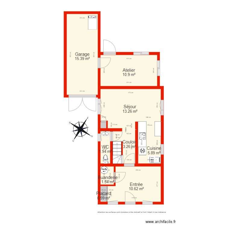 BI 5003 rdc côté. Plan de 0 pièce et 0 m2