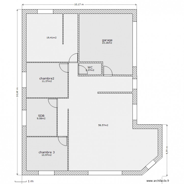 M georges L. Plan de 0 pièce et 0 m2