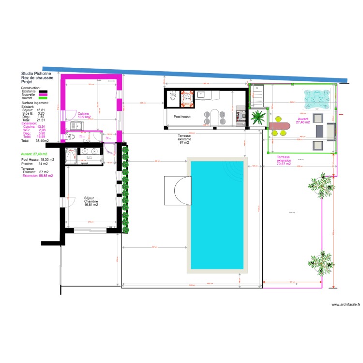 Studio Picholine Projet cuisine 0717 PC. Plan de 0 pièce et 0 m2