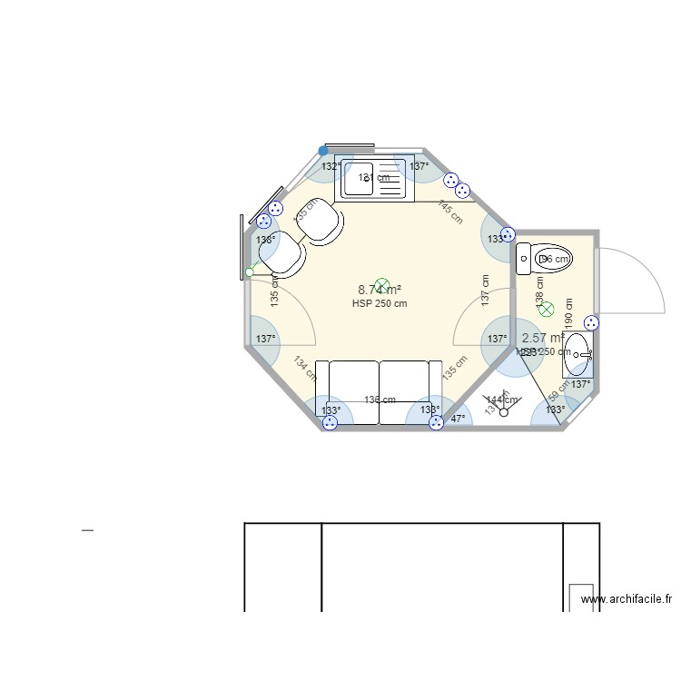 kiosque forêt . Plan de 0 pièce et 0 m2