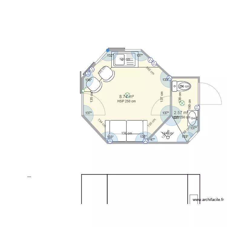 kiosque for&ecirc;t . Plan de 