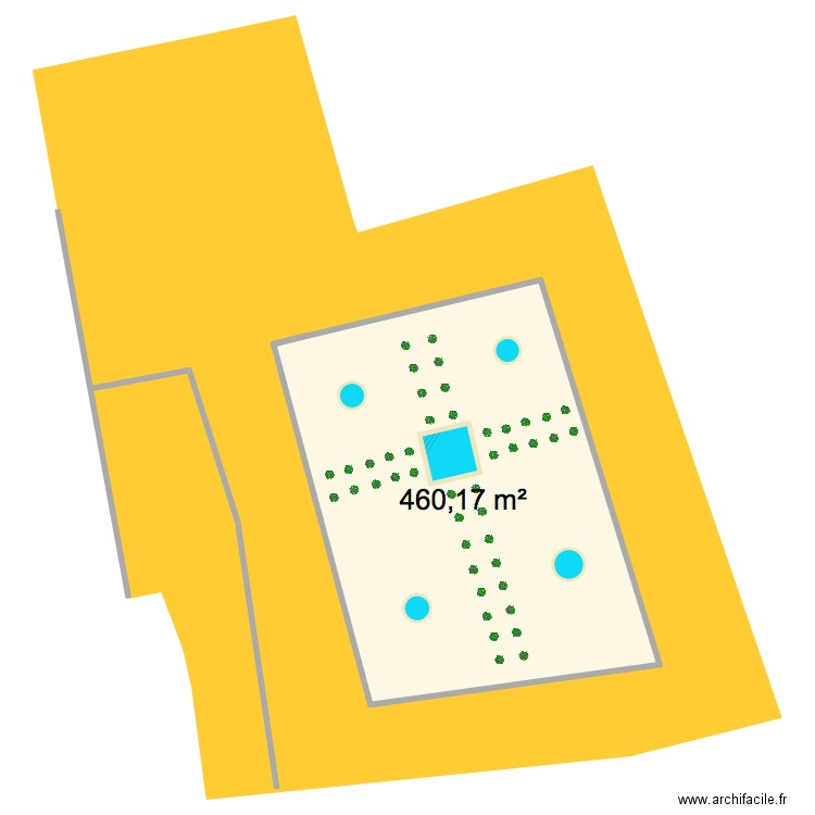 Hègot 2. Plan de 1 pièce et 460 m2