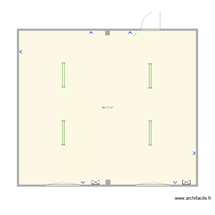 assemblage de 2 modules. Plan de 