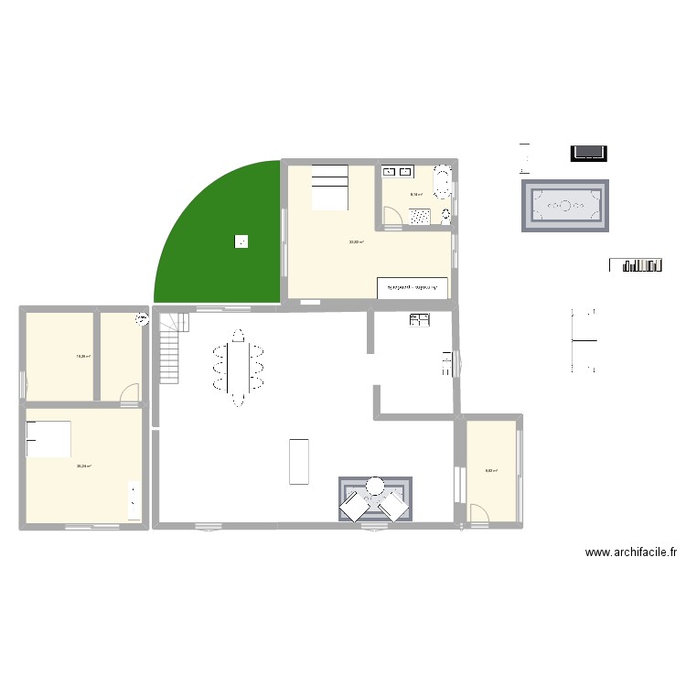 kernod 3.0. Plan de 5 pièces et 96 m2