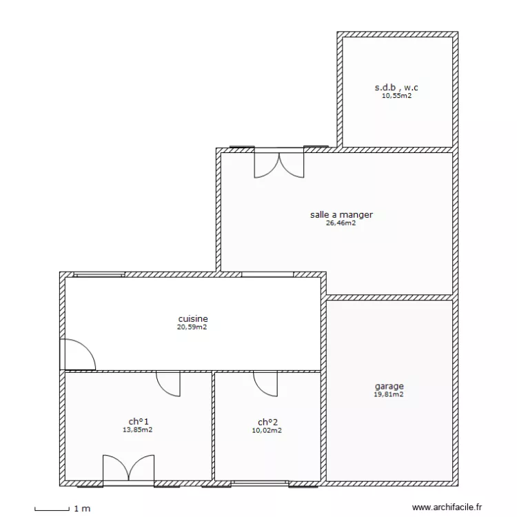  maison actuel. Plan de 