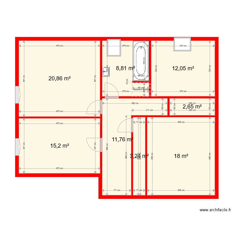 bi 7724 etage 1. Plan de 0 pièce et 0 m2