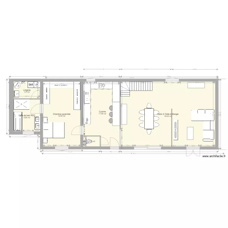 Maison futur RDC 2. Plan de 
