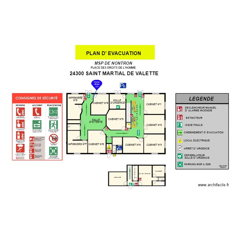 CABINET MEDICAL EVACUATION. Plan de 0 pièce et 0 m2