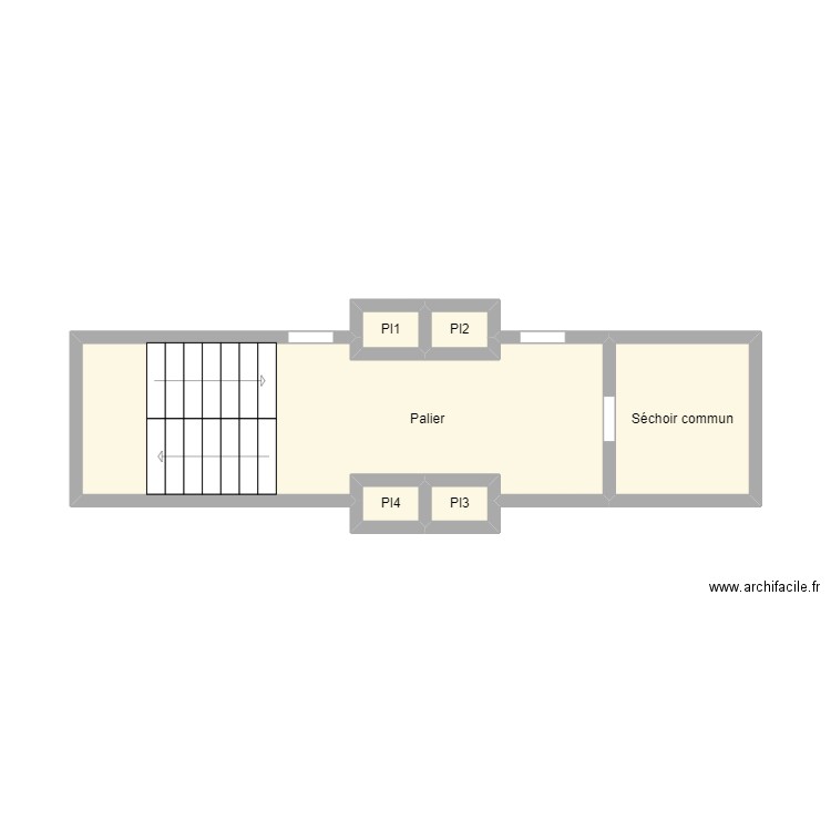 Sacado. Plan de 6 pièces et 18 m2